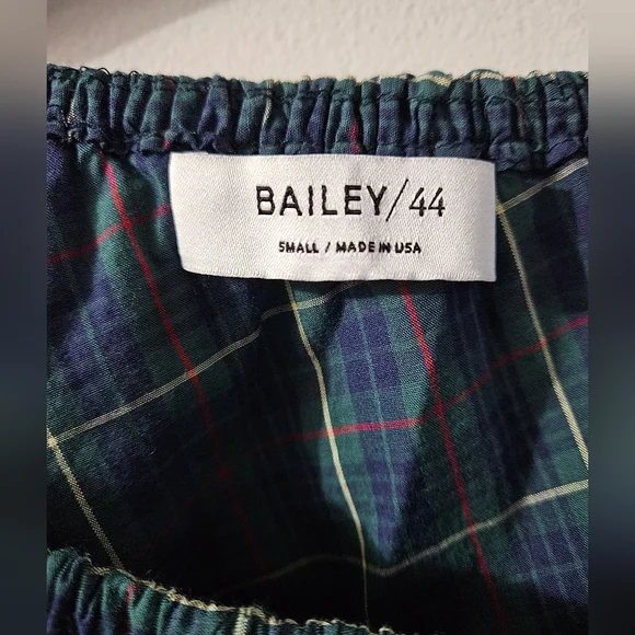 Bailey/44 Plaid One-Shoulder Ruffle Top - Picture 2 of 10